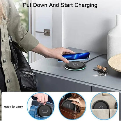 Wireless Fast Charging Pad with Adapter for Android / iPhone