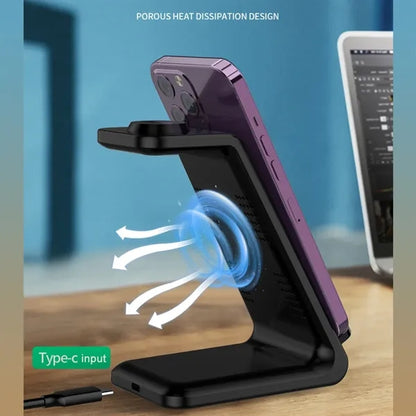 3 in 1 Magnetic Wireless Charging Station for Apple Devices