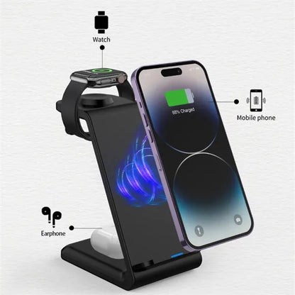 3 in 1 Magnetic Wireless Charging Station for Apple Devices
