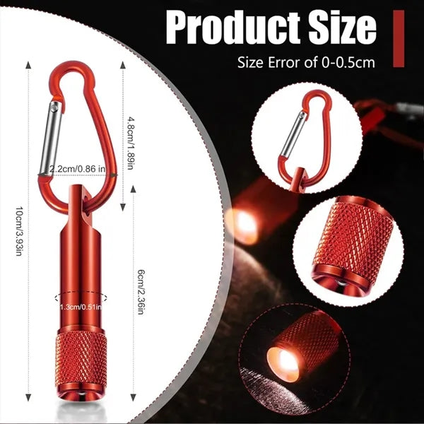 Portable Outdoor Camping Mountaineering LED Flashlight Keych