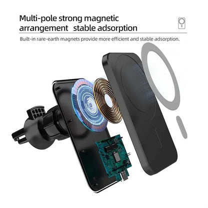 15W oblong Magnetic Wireless Car Charger