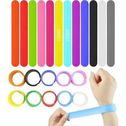 Custom Silicone Slap Bracelets for Adults and Teens