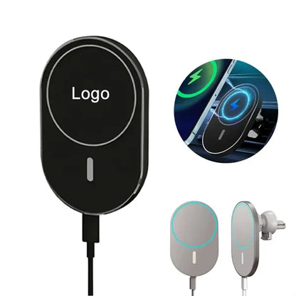 15W elliptic Magnetic Wireless Car Charger