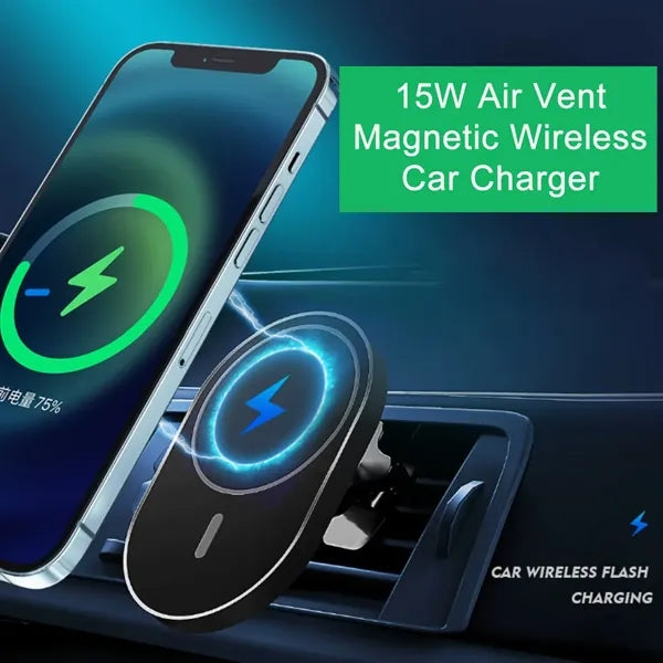 15W elliptic Magnetic Wireless Car Charger