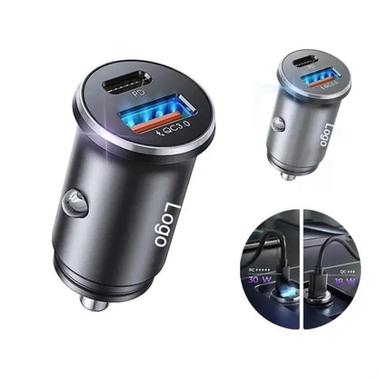 48W USB C Smallest Flush Car Charger Adapter