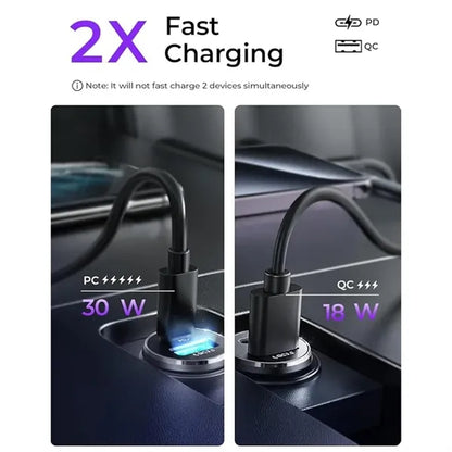 48W USB C Smallest Flush Car Charger Adapter