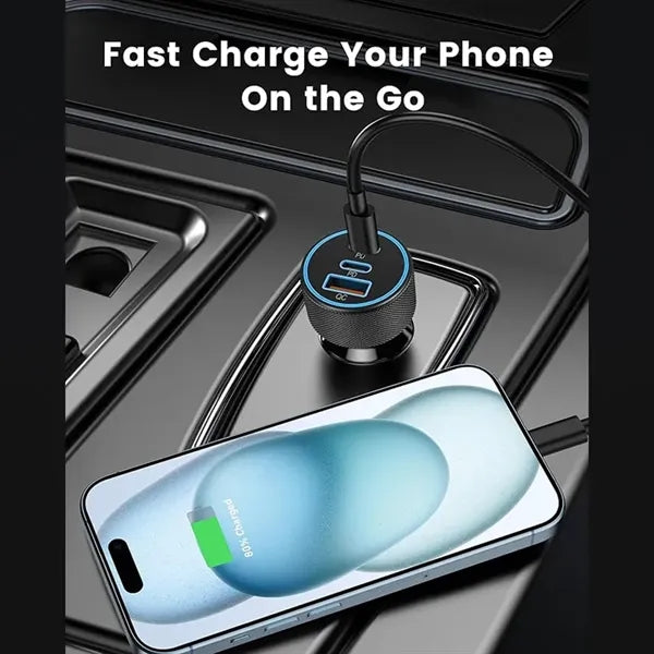 82.5W 3-Ports USB-C & USB-A Car Charger Adapter