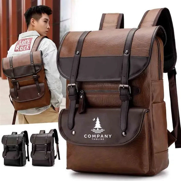PU Leather Computer Backpack