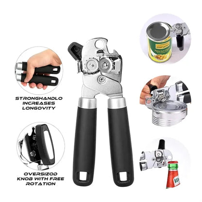 Premium Stainless Steel Multi-Function Can & Bottle Opener