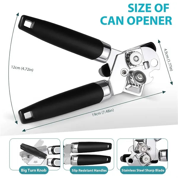 Premium Stainless Steel Multi-Function Can & Bottle Opener