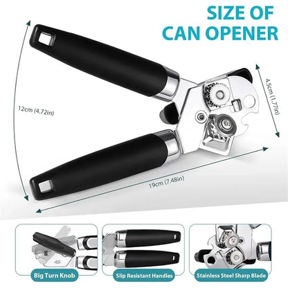 Premium Stainless Steel Multi-Function Can & Bottle Opener