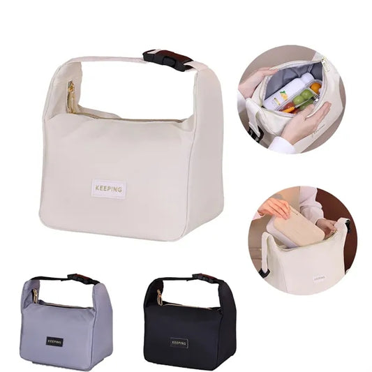 Snap Closure Insulated Lunch Bag
