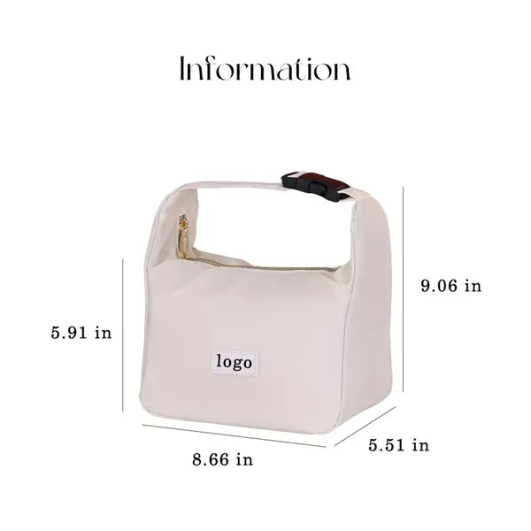 Snap Closure Insulated Lunch Bag