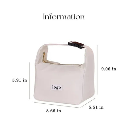 Snap Closure Insulated Lunch Bag