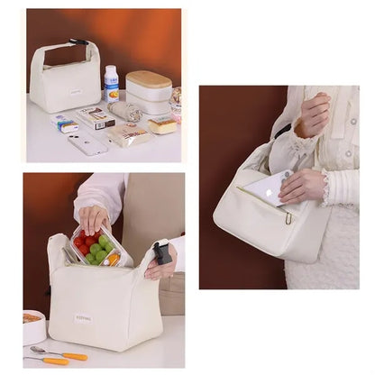 Snap Closure Insulated Lunch Bag