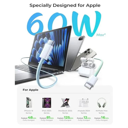 3.3ft 60W USB C Fast Charger Cord