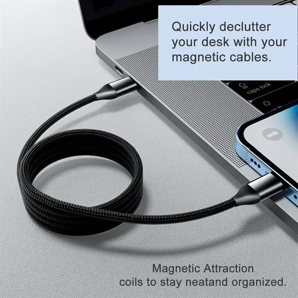 3.3ft 100W Tangle-Free Magnetic Fast Charger Cable
