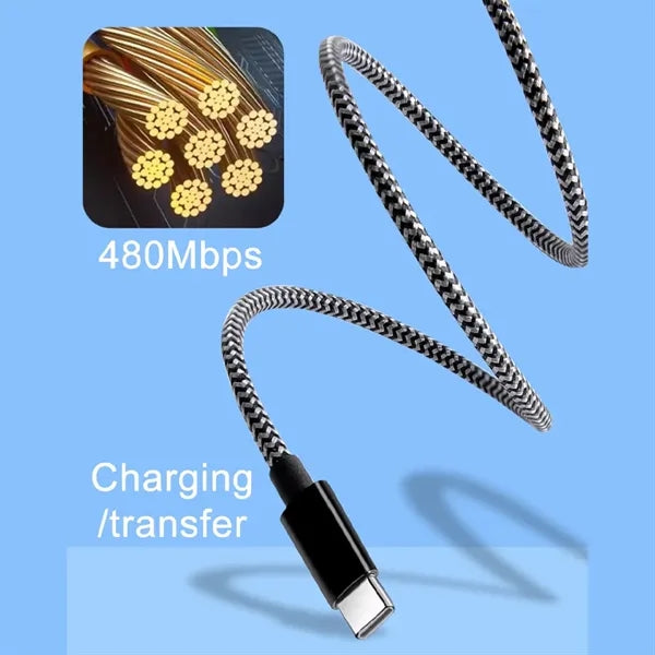 3.3ft 66W Tangle-Free Magnetic Fast Charger Cable