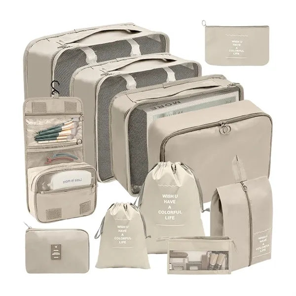 11-Piece Travel Organizer Set - Toiletry, Cosmetic, Clothing