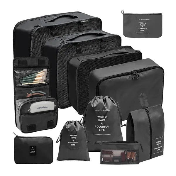 11-Piece Travel Organizer Set - Toiletry, Cosmetic, Clothing