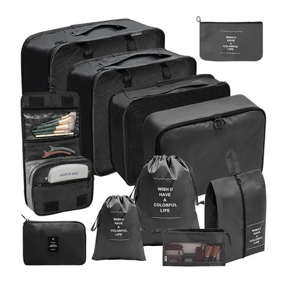 11-Piece Travel Organizer Set - Toiletry, Cosmetic, Clothing