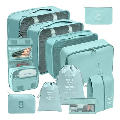 11-Piece Travel Organizer Set - Toiletry, Cosmetic, Clothing
