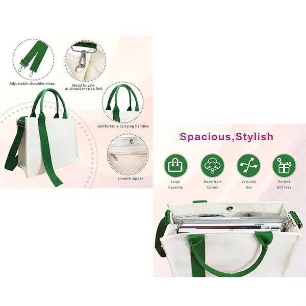 Custom Ribbon-Stamped Canvas Totes for Brand Promotions