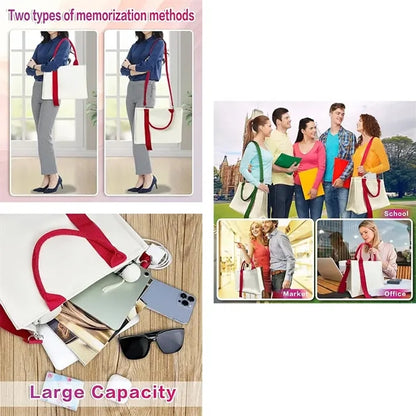 Custom Ribbon-Stamped Canvas Totes for Brand Promotions