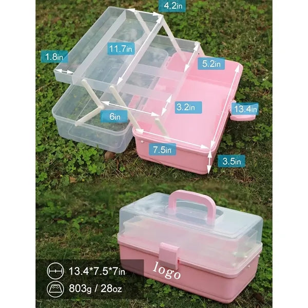 3-Tier Collapsible Storage Organizer with Carry Handle