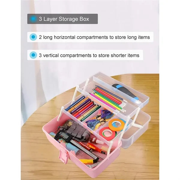 3-Tier Collapsible Storage Organizer with Carry Handle