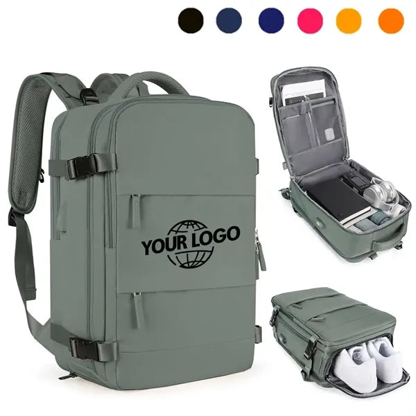 Waterproof Travel Luggage Backpack with USB Charging Port