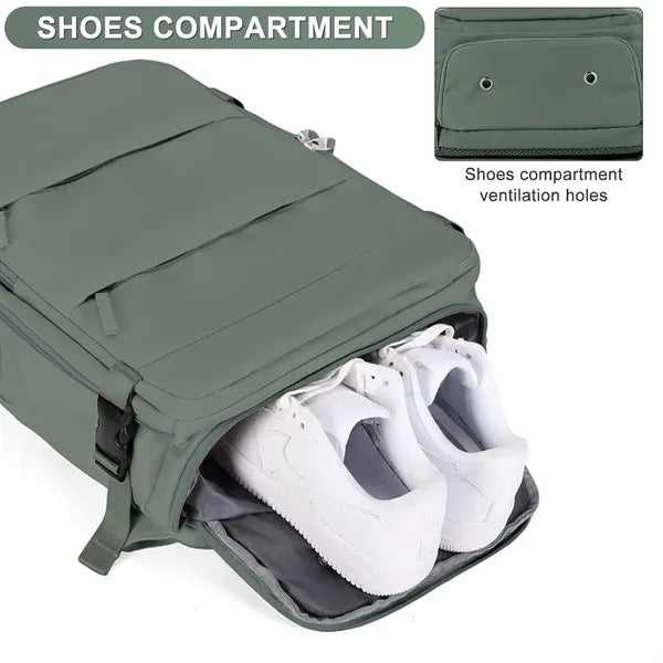 Waterproof Travel Luggage Backpack with USB Charging Port