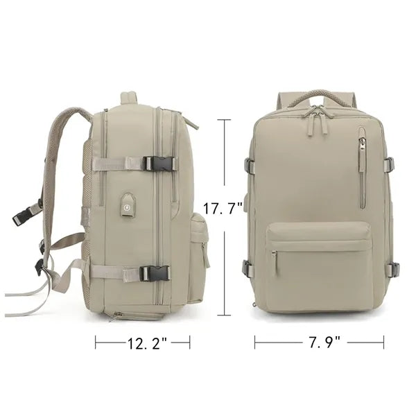 Waterproof  Laptop Luggage Backpack With USB Charging Port