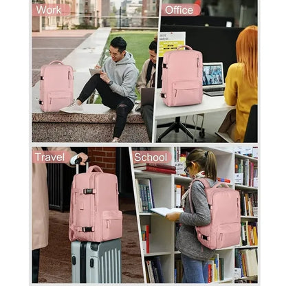 Waterproof  Laptop Luggage Backpack With USB Charging Port
