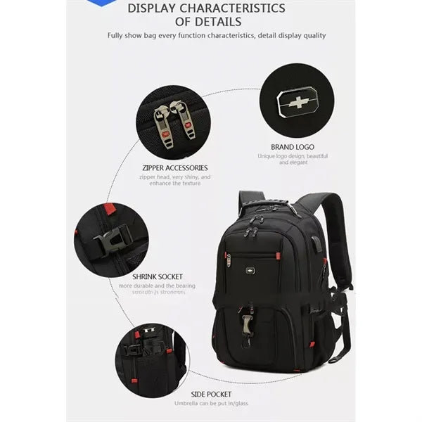 Multi-functional Dual-Purpose Laptop Backpack with USB Port