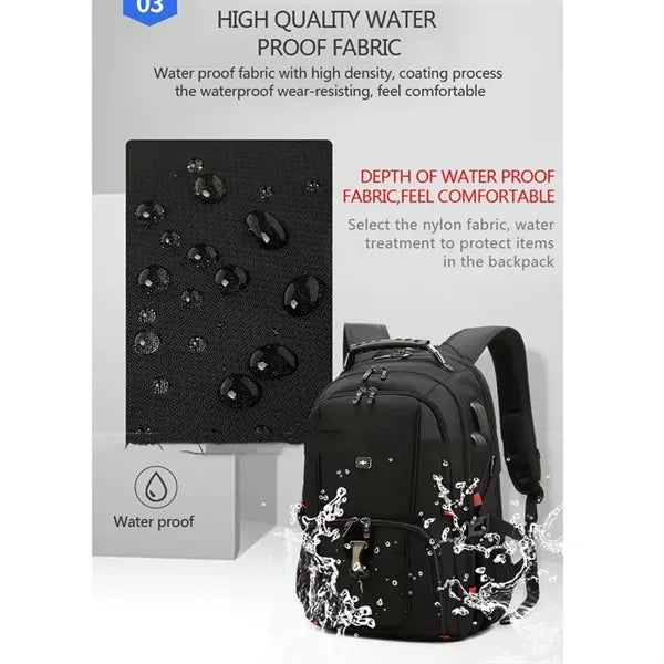 Multi-functional Dual-Purpose Laptop Backpack with USB Port