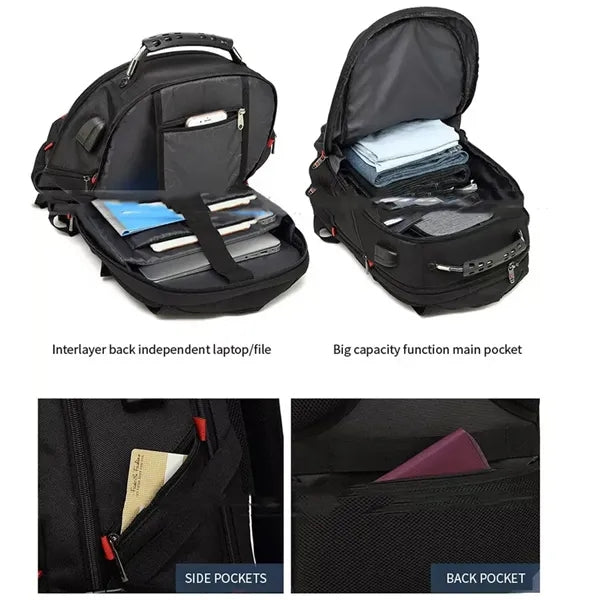Multi-functional Dual-Purpose Laptop Backpack with USB Port