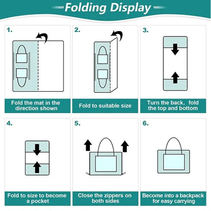 Waterproof Foldable Beach Blanket and Tote Bag