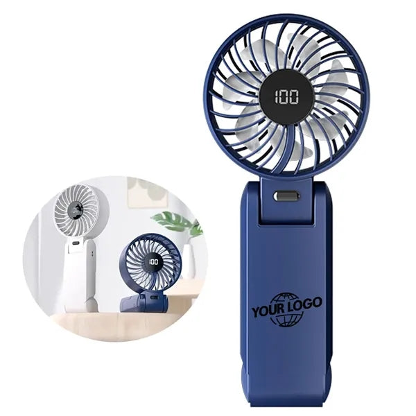 Mini LED Display Rechargeable Foldable Design Fan