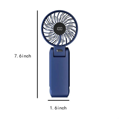 Mini LED Display Rechargeable Foldable Design Fan