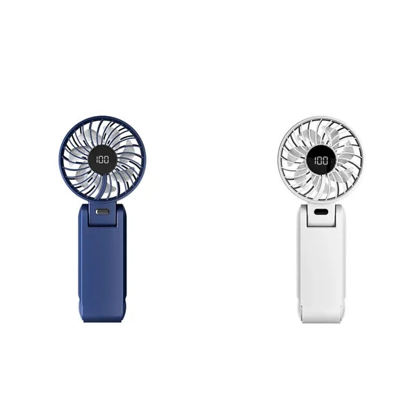 Mini LED Display Rechargeable Foldable Design Fan