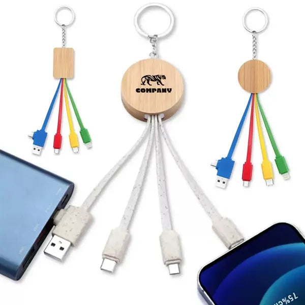 Rainbow 4in1 Charging Cable Keyring