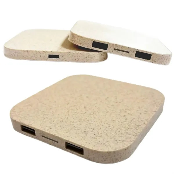 Portable Wheat Straw 3-In-1 Multi-Function Wireless Charger