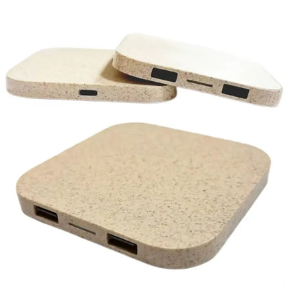 Portable Wheat Straw 3-In-1 Multi-Function Wireless Charger