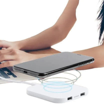 Portable Wheat Straw 3-In-1 Multi-Function Wireless Charger