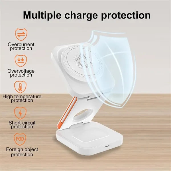 3-in-1 Foldable Magnetic Wireless Charger