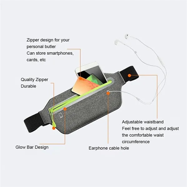 Ultra-Thin Fitness Running Waist Pack for Outdoor Sports