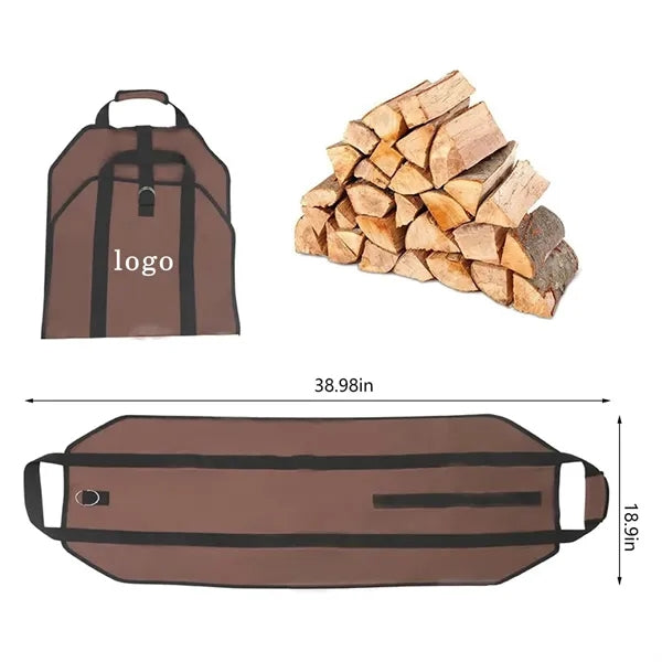Outdoor Firewood Tote Bag - Portable Handheld Logging