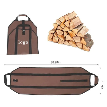 Outdoor Firewood Tote Bag - Portable Handheld Logging