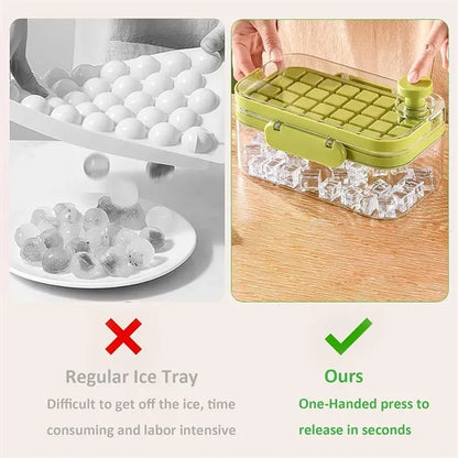 Press-Type Ice Cube Maker Mold